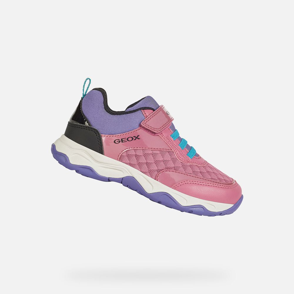 Geox Kiz Çocuk Spor Ayakkabı Pembe/Mor - Calco - IMR-975863